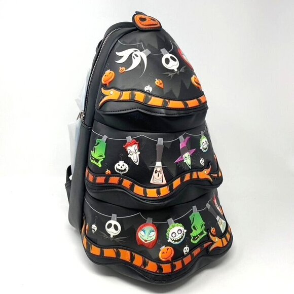 DISNEY Loungefly Nightmare Before Christmas String Lights Glow Mini Backpack - Picture 2 of 10